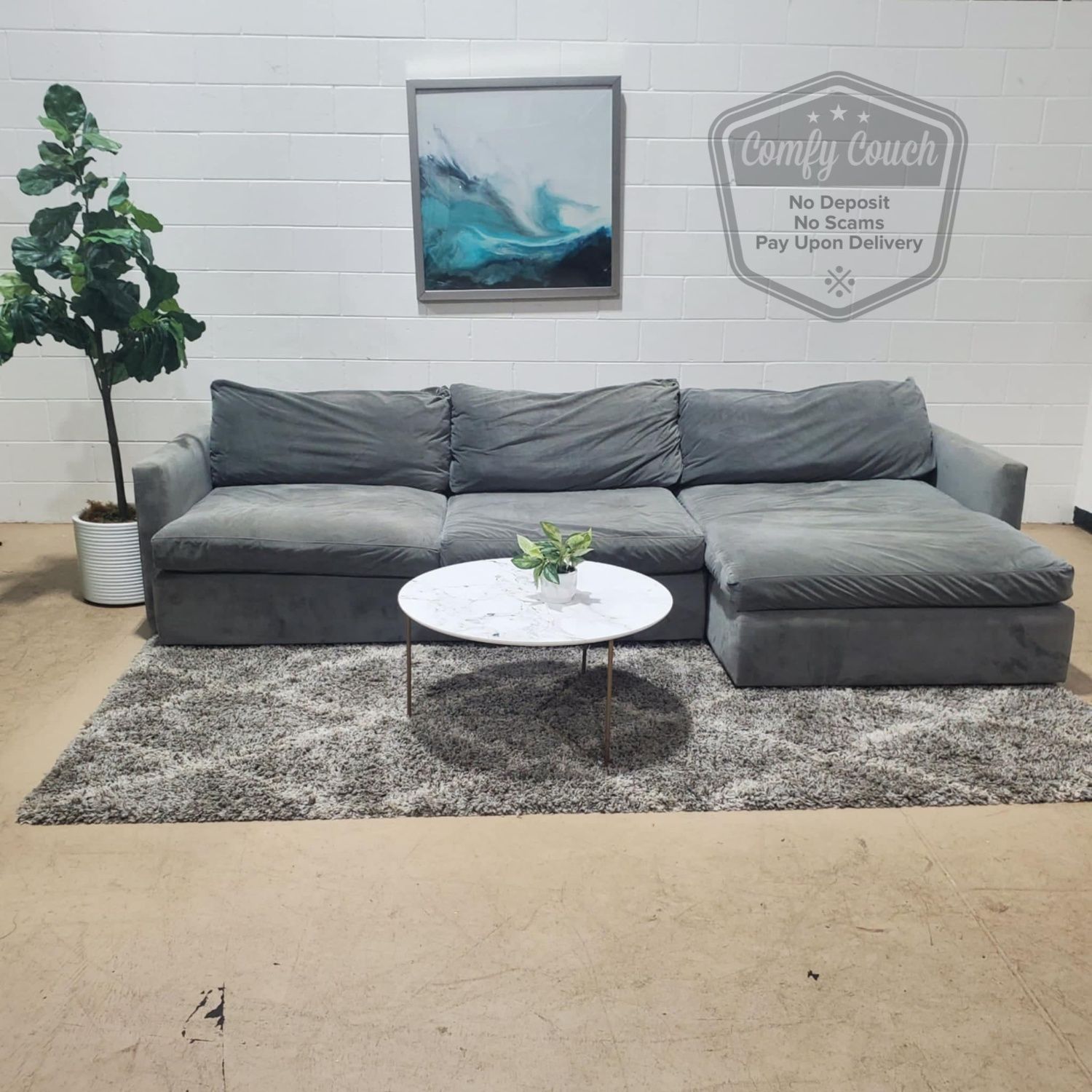 🛋️ Oversized Cloud Sectional Sofa(Delivery Available!! )