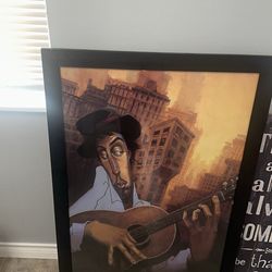 Man playing fiddle art