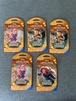 Disney Lorcana Wilds Unknown Sleeved Booster Pcksa
