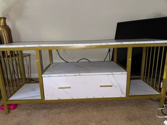 TV stand Marble/Gold