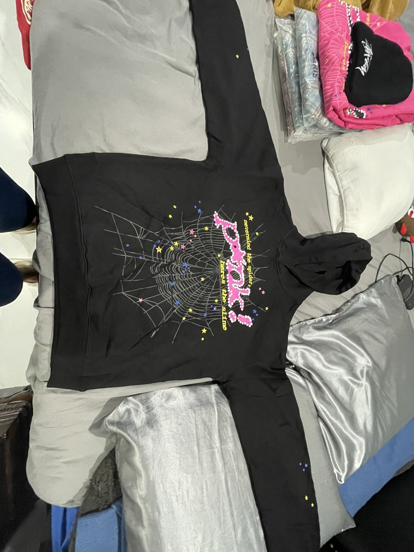 Black Pink Sp5der Hoodie
