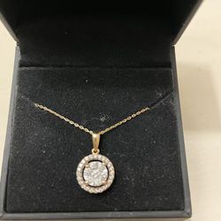 10K Two-Toned Diamond Necklace