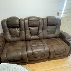 Brown Reclining Couch