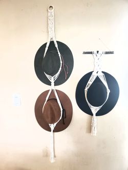 Macrame Hat Hanger (2 Hat)