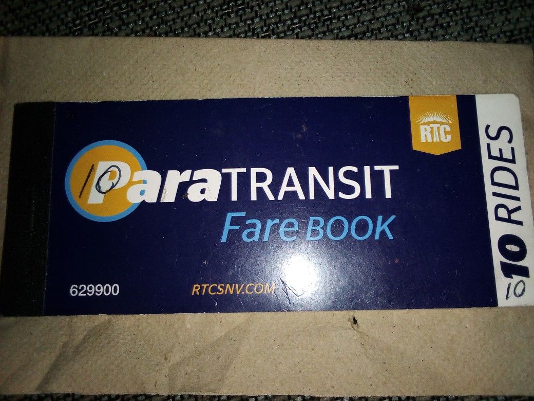 Rtc ParaTransit Tickets