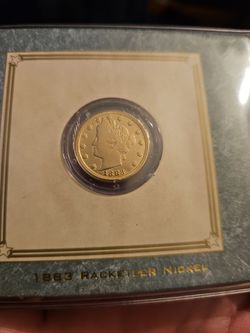 Racketeer Nickel 1883 24k Gold Plated Liberty V Nickel ~ HISTORICAL