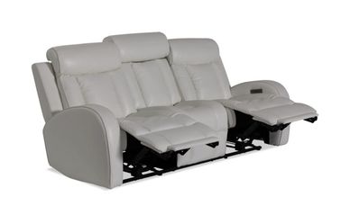 White Faux Leather Electric Couch