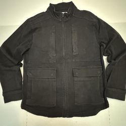 Pre Owned Good Last Photo Discoloration  Tunellus  Denim Jacket  7 Pocket  Full Zip  Black  Women  Size XL