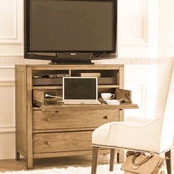 Aspen TV stand/Dresser w/ outlets flip down