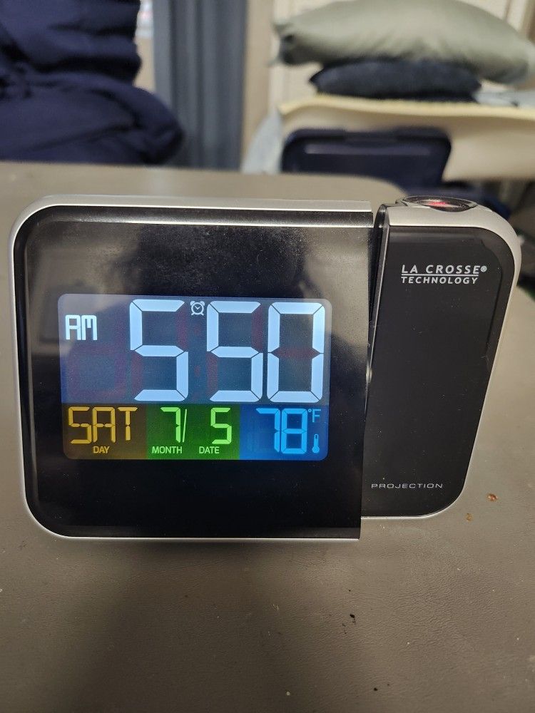 Digital Alarm Clock With Lazer Display