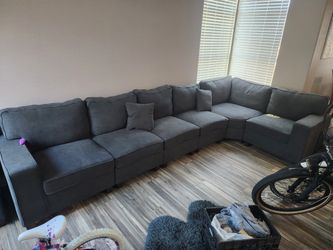 Sectional Sofa / Couch. With Ottoman