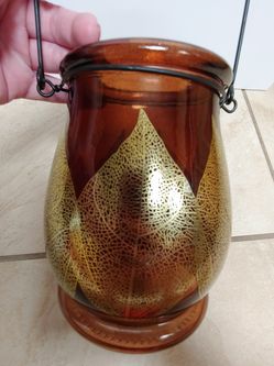 Beautiful glass candle holder/container