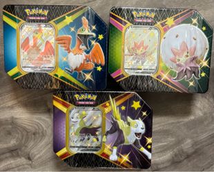 Pokemon Shinning Fates Tin - 3 Tin Set