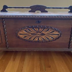 Antique Cedar Hope Chest Solid Wood