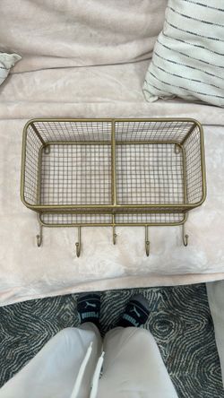 Wall Fixture Gold Metal Hooks