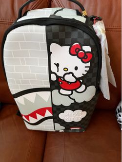 SPRAYGROUND HELLO KITTY OFFICIAL COLLAB - BRICK WALL SPLIT BACKPACK