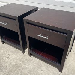 Nightstands Set Of 2 Modern 