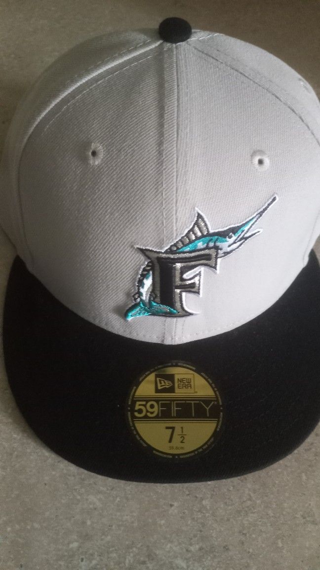Florida Marlins baseball team fitted hat