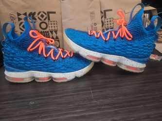 Nike lebron orange/blue (hardwood classics) size 10.5 used no box $150