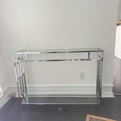 Silver /Glass Console Table