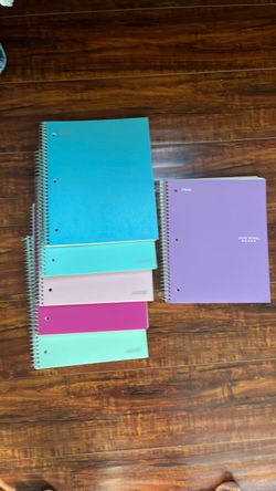 Five Accel single subject and one multi subject notebooks