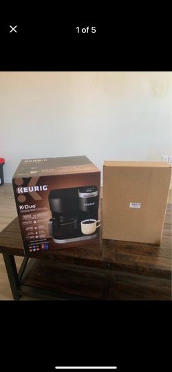 Keurig K-Duo Coffee Maker + Wooden Drawer Stand (Brand New in Box)