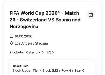 FIFA world cup tickets