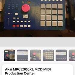 Akai Mpc 2000xl Blue Mcd And Parts 