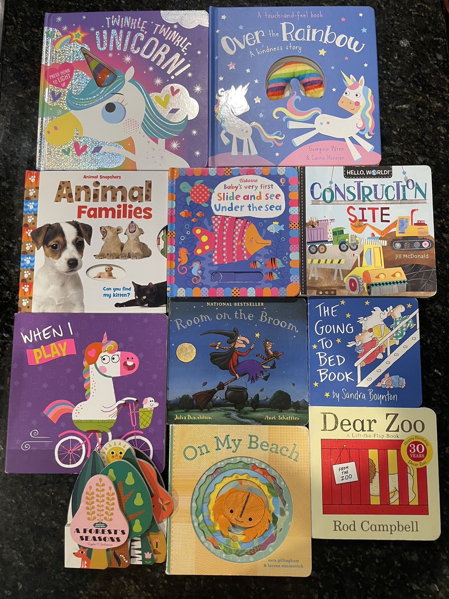 Toddler Board Book Lot - 11 Books - Usborne, Unicorns, Lift-the-Flap