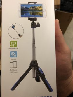 Selfie stick and tripod great for travel use