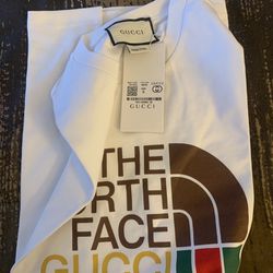 Northface Gucci Men Shirt White Color Small Size 