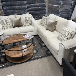 $799 BEIGE SOFA AND LOVESEAT 