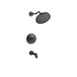 KOHLER Paces Single Handle 3-Spray Tub and Shower Faucet 1.75 GPM in Matte Black (Valve Included)