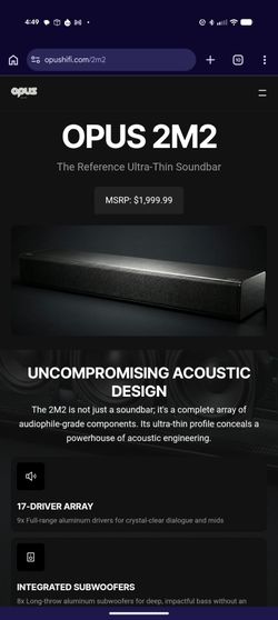 OPUS 2M2 HI-FI SOUNDBAR