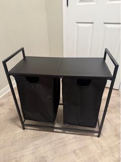Two drawer laundry basket