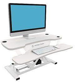 VersaDesk Power Pro Sit-To-Stand Height-Adjustable Electric Desk Riser, White