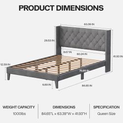 queen size bedframe w headboard 