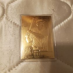 Babe Ruth Gold Plated Card