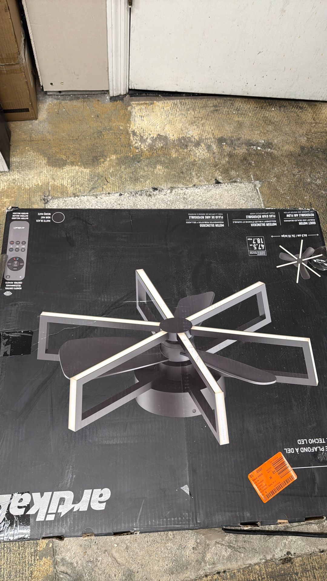 Artika Swirl 26 in. Indoor Black 8-Steps CCT 18.7 in. Integrated LED Ceiling Fan with Remote Included