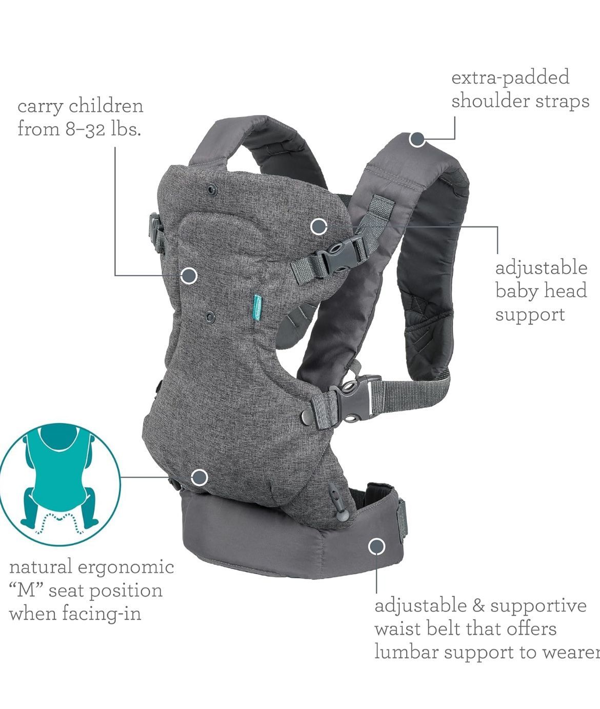 Gray Color Baby Carrier Belt