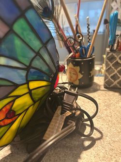 Stain glass Tiffany lamp rare and vintage