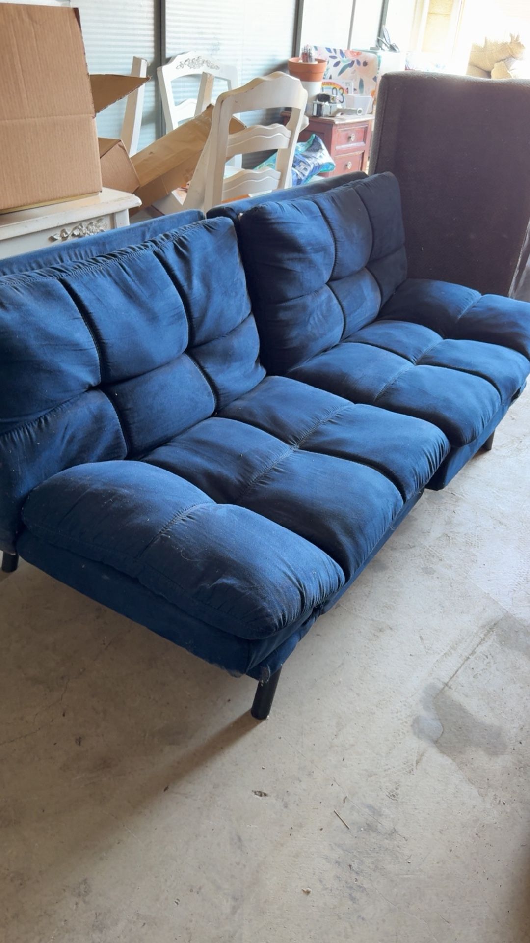 Blue Futon Couch Bed