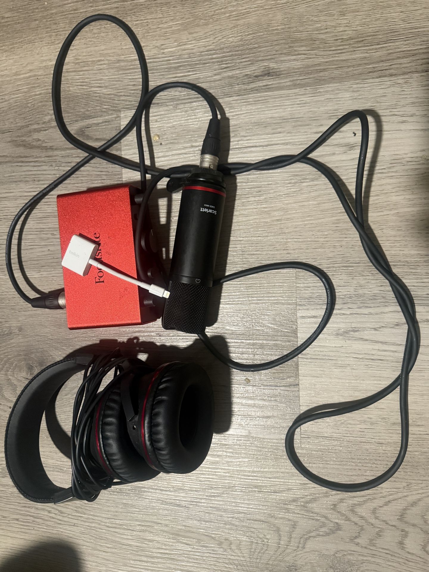 Studio Set Up With iPhone Adapter Piece