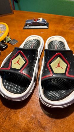 Jordan Slide Sandals Black Red Yellow