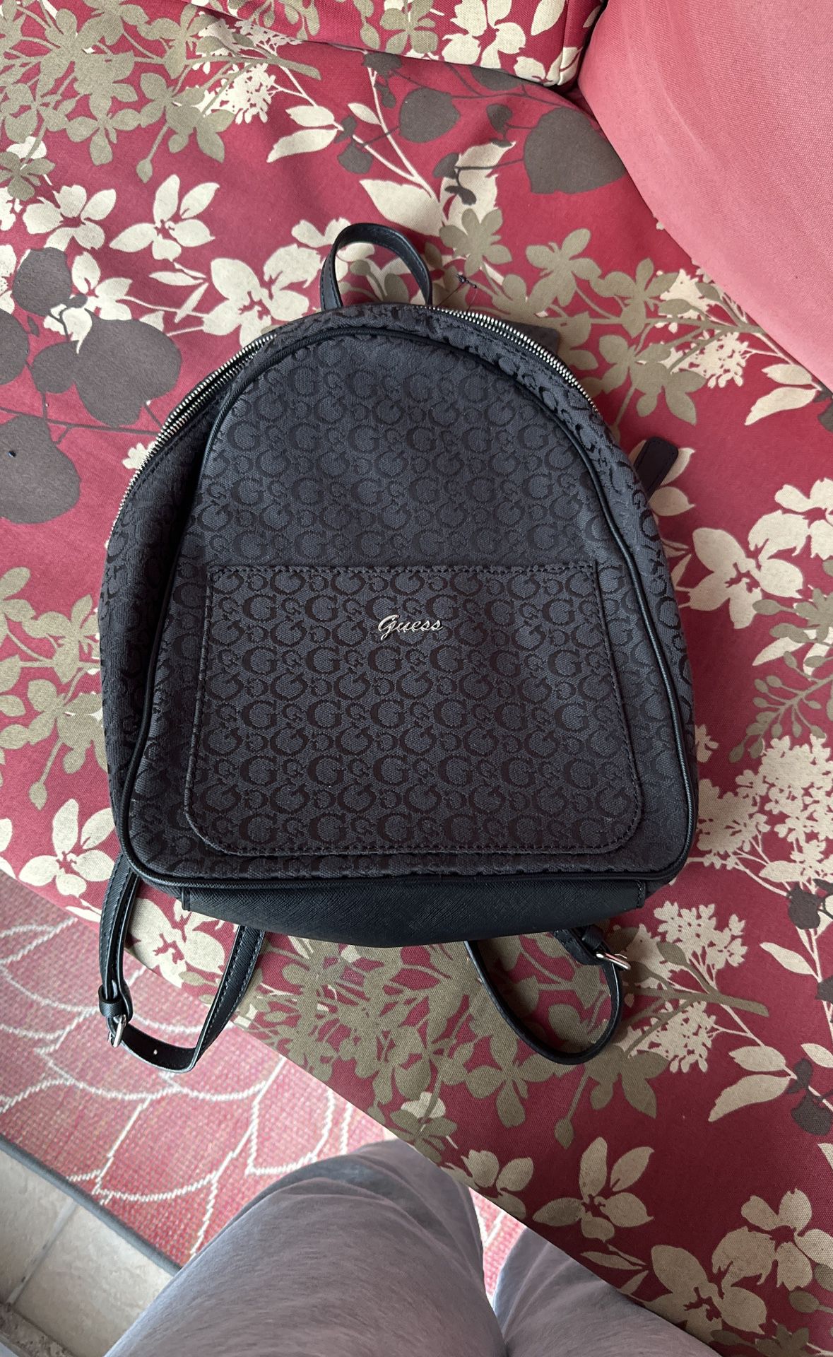 Black Guess Backpack Purse