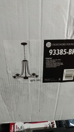 Chandelier with clear glass shade