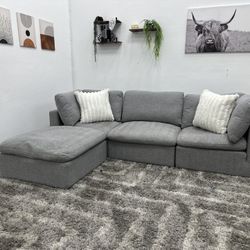 Gray Sectional Couch - Free Delivery 🚛