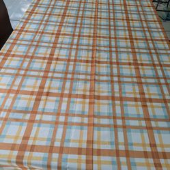 Plaid Fabric Tablecloth 50" x 70"
