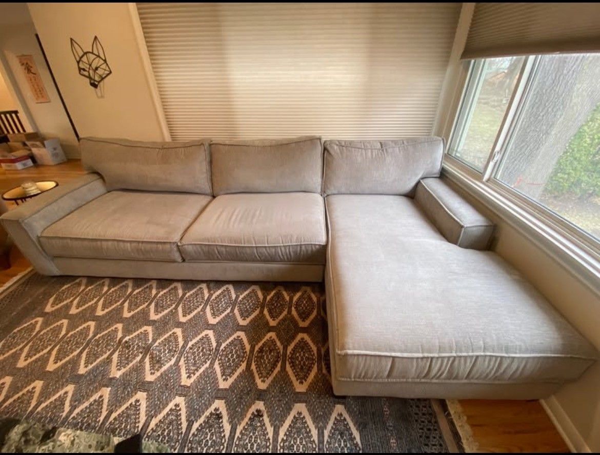 Elements L Shaped Couch Gray
