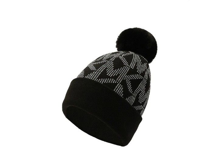 Michael Kors Ladies Printed Logo Hat Scarf And Gloves Set